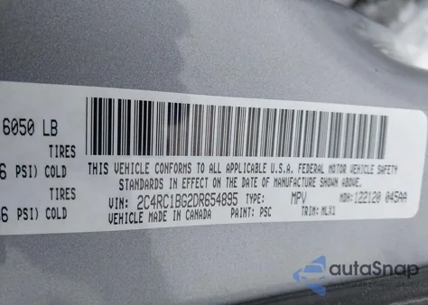 2013 Chrysler Town & Country Touring из США, поврежденный, VIN 2C4RC1BG2DR654895